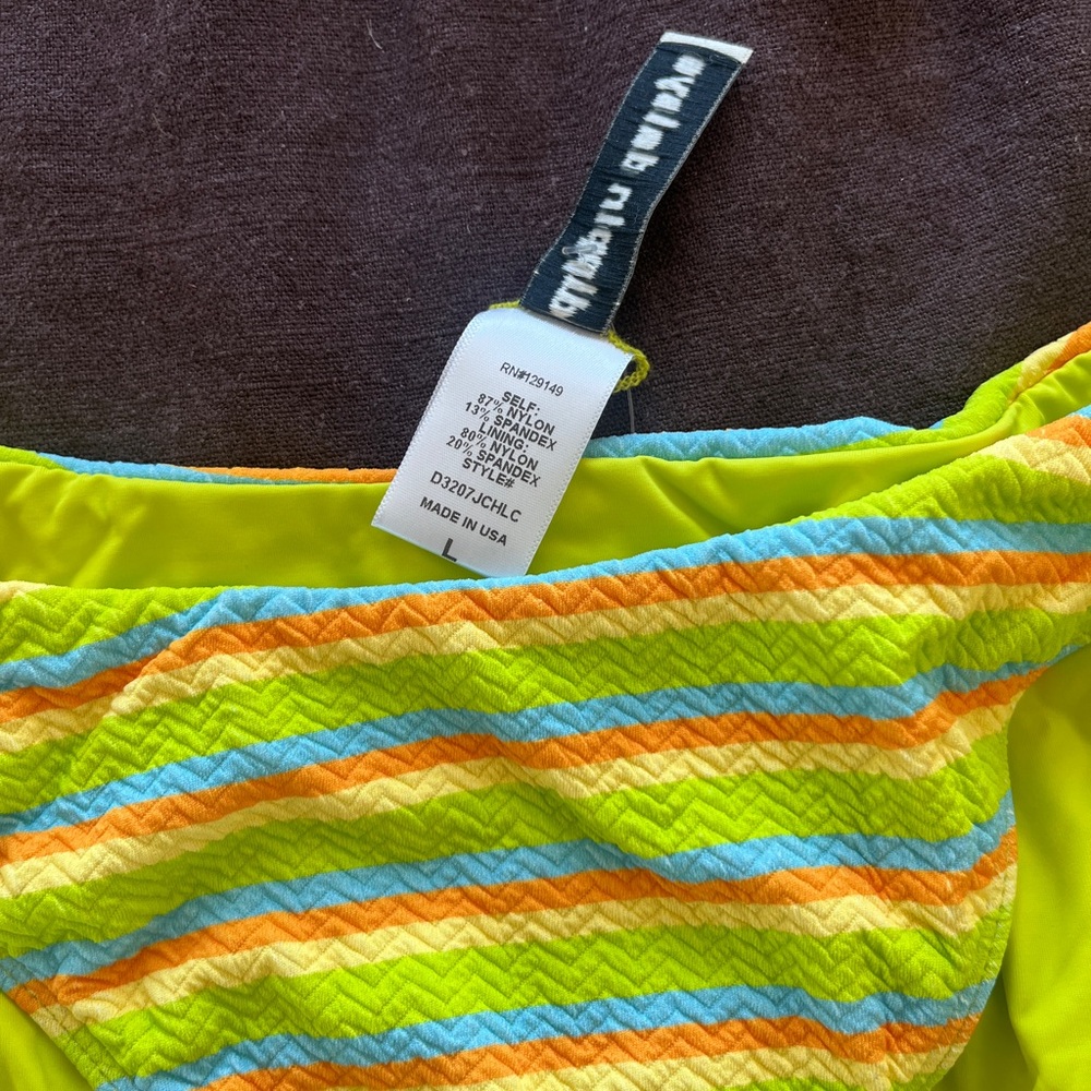 Dippin Daisies Aura Striped Bikini Bottoms L - Picture 4 of 4